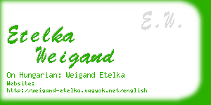 etelka weigand business card